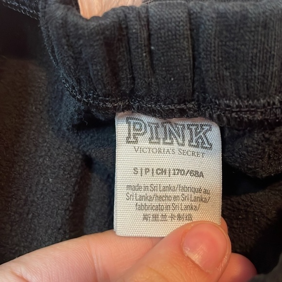 PINK Victoria’s Secret Black Joggers Size Small - Picture 4 of 7